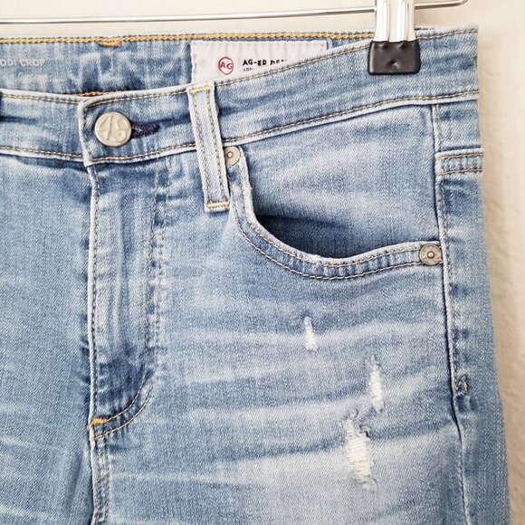 AG Adriano Goldschmied Jodi Crop High Rise Slim Flared Jeans 26 Distressed $245 - Picture 9 of 16